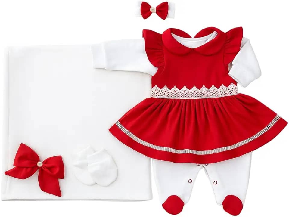 Saida Maternidade Menina Lavínia 05 Peças Roupas de Bebê