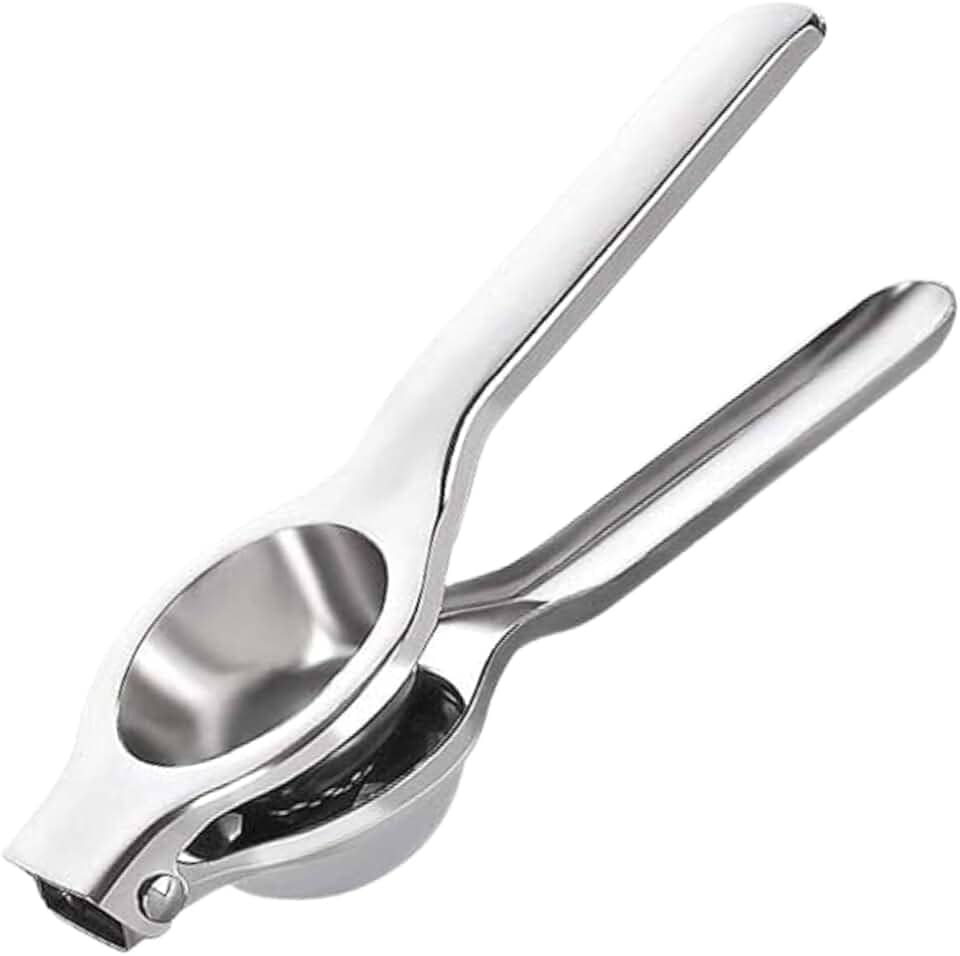Espremedor De Limão Em Aço Inox 20cm x 6,6cm Para Sucos Manual Pratico E Resistente Grande E Ergonômico Ideal Para Caipirinhas