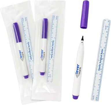 1 Caneta de Marcação Cirúrgica com Régua, Marcador Para Pele Profissional
