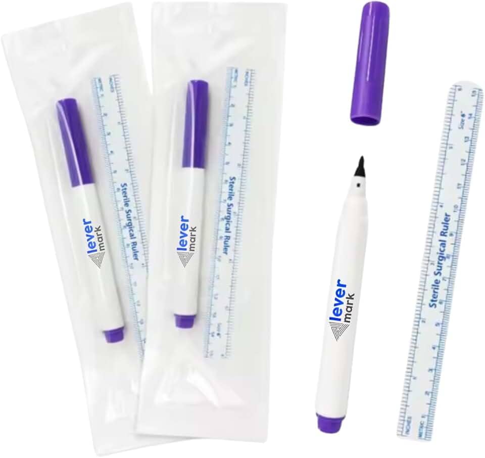 1 Caneta de Marcação Cirúrgica com Régua, Marcador Para Pele Profissional
