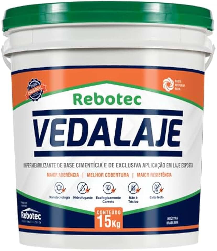 Vedalaje Rebotec Impermeabilizante 15Kg Para Laje Original