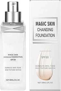 Bohany Base Fundente Que Muda De Cor | Base Com Cor Que Muda Para Pele Madura,Creme Corretor De Tom Com Cobertura SPF 30 E Brilho Para Mulheres