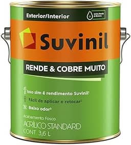 Tinta para paredes acrilico rende e cobre muito 3,6L - Branco - 50308370