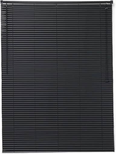 Persiana Horizontal de PVC Largura 1,30 x Altura 80cm na Cor Preta para Salas, Quartos e Escritórios.