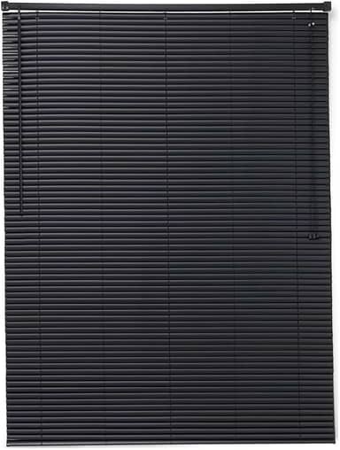 Persiana Horizontal de PVC Largura 1,30 x Altura 80cm na Cor Preta para Salas, Quartos e Escritórios.