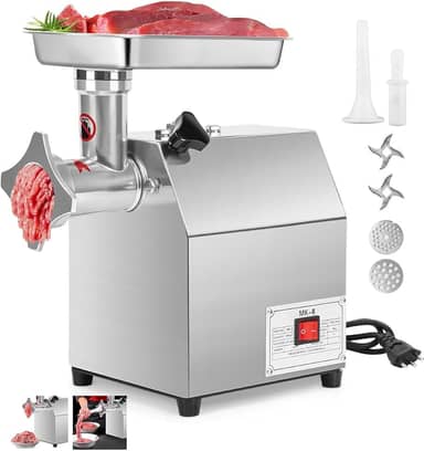 110V/220V Moedor de Carne Eletrico, Maquina de Moer Carne, Pode Ser Usado Para Picar Carne, Vegetais E Linguiças, 500W, Aço Inoxidável