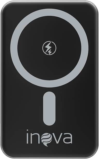 Power Bank 10000mAh com Caregamento por inducǎo, Carregador Sem Fio Portátil Magnético com Cabo Tipo-C 20W PD Carregamento Rápido, Compativel com Celulares ioS e Android (Preto, Amperes Horas, 10000)