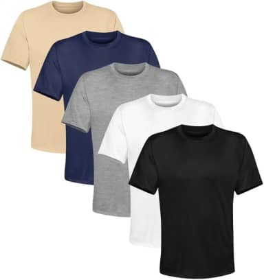 Kit 5 Camiseta Masculina Premium Lisa Algodão Qualidade
