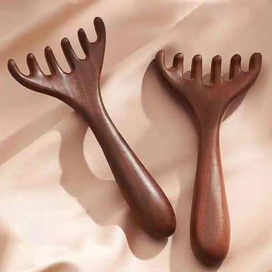 Pente de massagem Meridian, massageador de cabeça para couro cabeludo, massageador de arranhões protable, pentes de cabeça portáteis multifuncionais para costas, pernas e pés