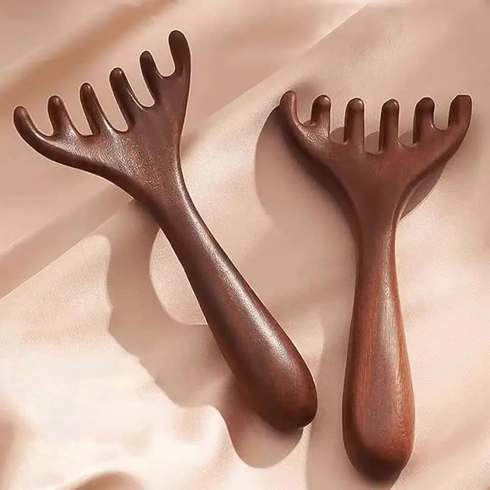 Pente de massagem Meridian, massageador de cabeça para couro cabeludo, massageador de arranhões protable, pentes de cabeça portáteis multifuncionais para costas, pernas e pés