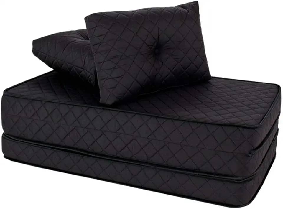 Puff Colchonete Dobrável/Sofa 3 em 1 + Travesseiro Casal BF Colchões