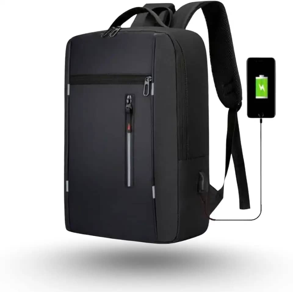 Mochila Executiva Preta | Notebook até 15,6” | Saída USB | Reforçada | Impermeável | Espaçosa | Trabalho, Faculdade e Viagem | Dois Tamanhos | Marca Midas®