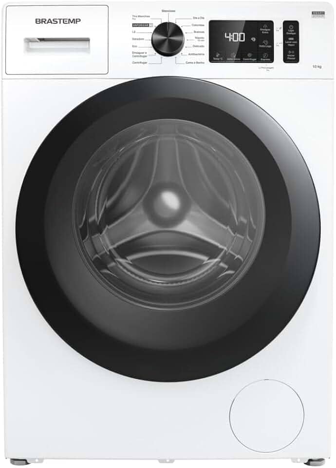 Lavadora Brastemp 10kg branca com Smart Sensor, Tira Manchas Pro e Motor Inverter - BNF10AB 110V