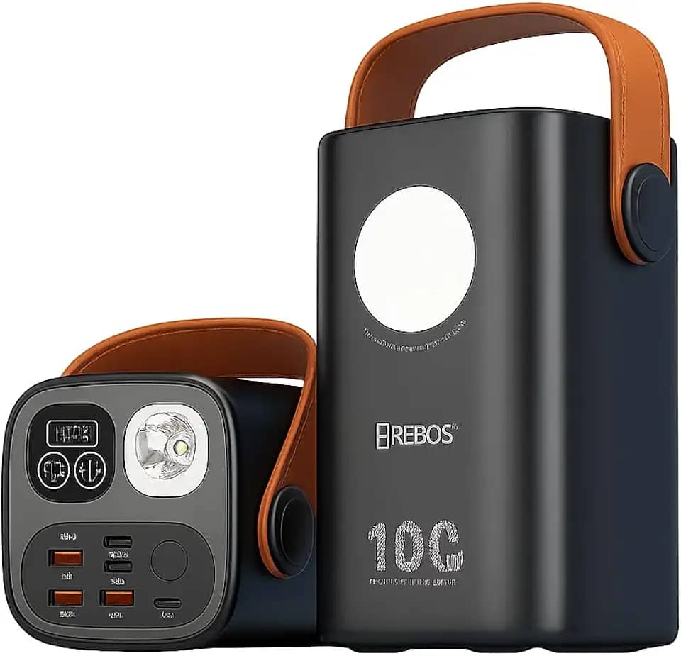 Carregador Portátil Power Bank 60000mAh 100W Ultra Rápido Premium, Carrega Star-link Display Digital, Múltiplas Portas USB, Preto