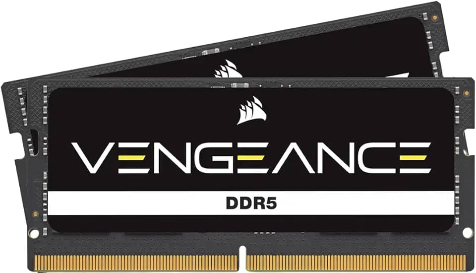 CORSAIR Memória de computador Vengeance SODIMM DDR5 RAM 96GB (2x48GB) 4800MHz CL40 Intel XMP iCUE compatível - Preto (CMSX96GX5M2A4800C40)