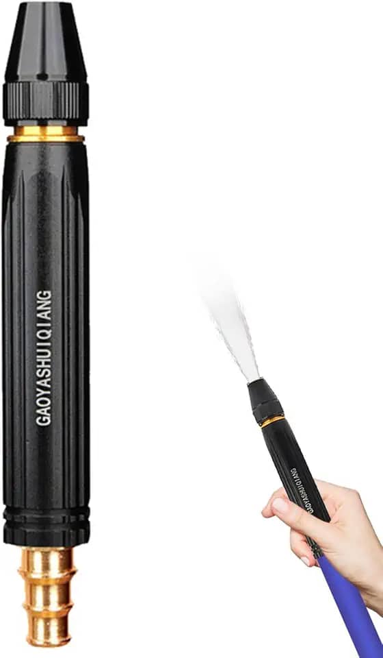 Bocal de Mangueira de Alta Pressão, Pulverizador de alta pressão, Pulverizador de bico de mangueira de água para rega manual de plantas e gramado lavagem de carros pátio e animais de estimação Generic