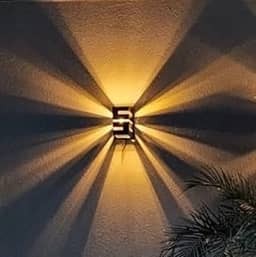 Arandela Massuia Frisada Parede Muro Externa e Interna Preta