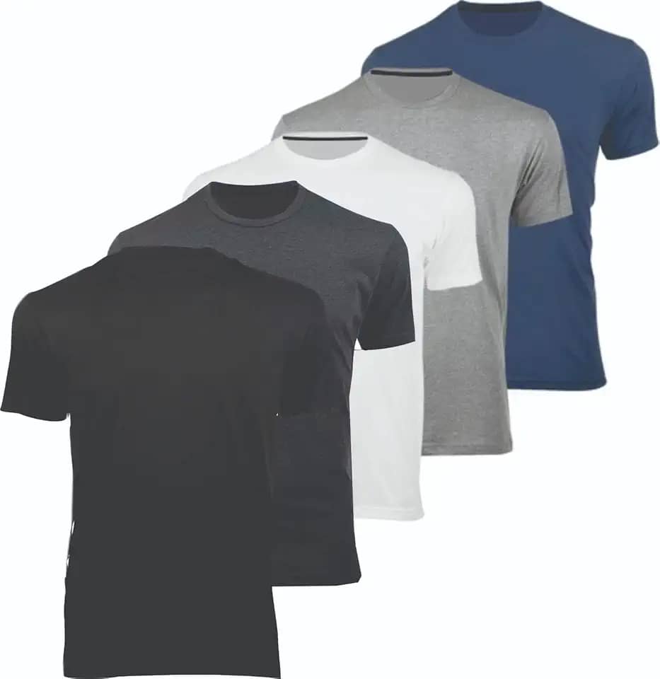 Kit 5 Camisetas Masculinas Algodão Premium Básicas Lisas