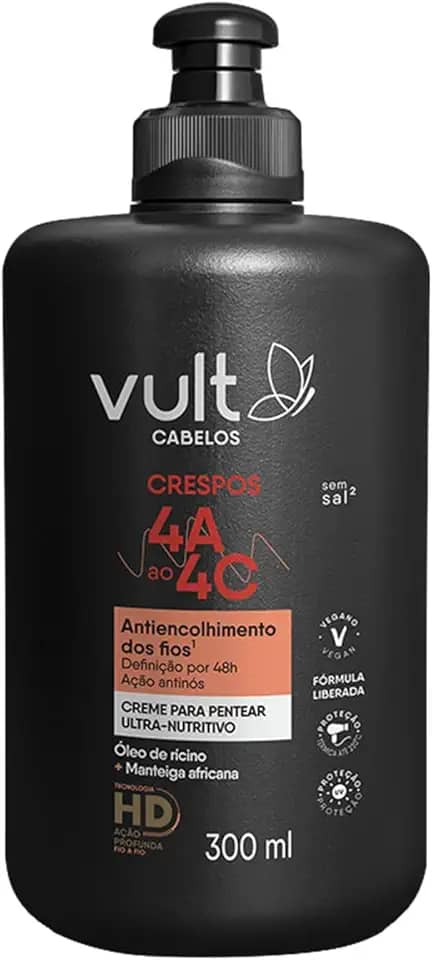 Vult Crespos 4A a 4C Creme de Pentear Ultra Nutritivo 300ml