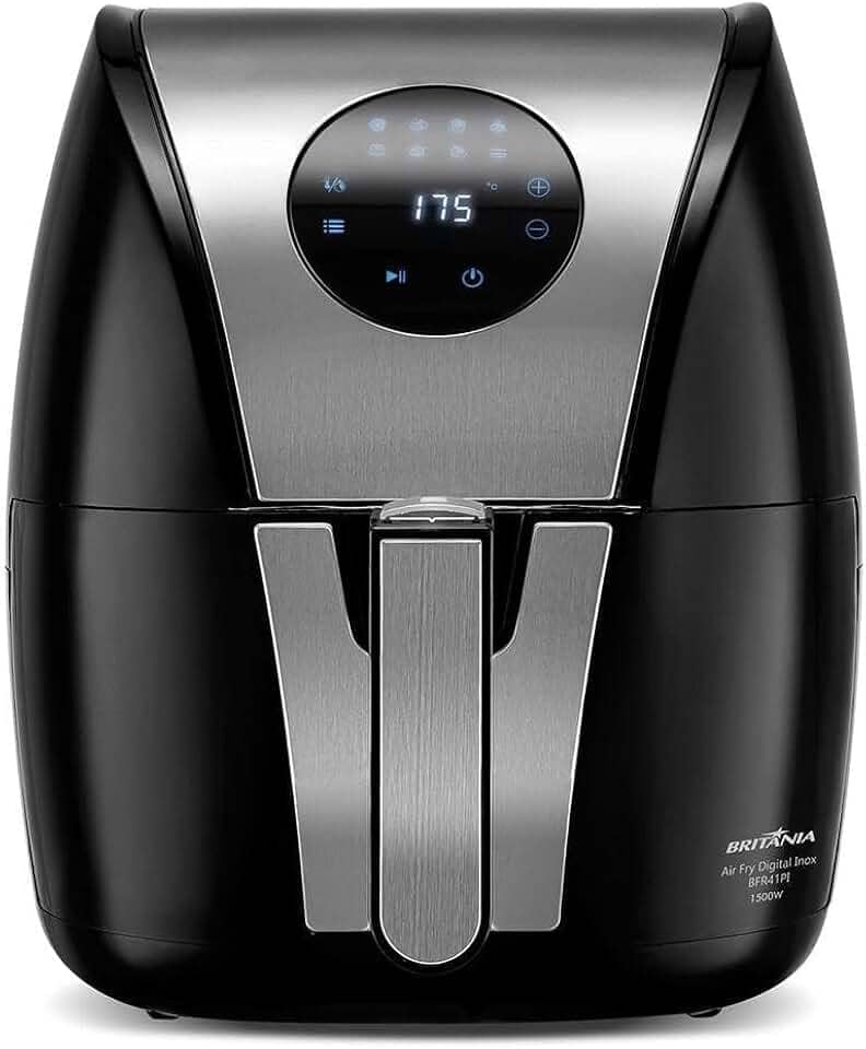 Fritadeira Air Fryer Britânia Digital Inox 5l Bfr41pi 127v