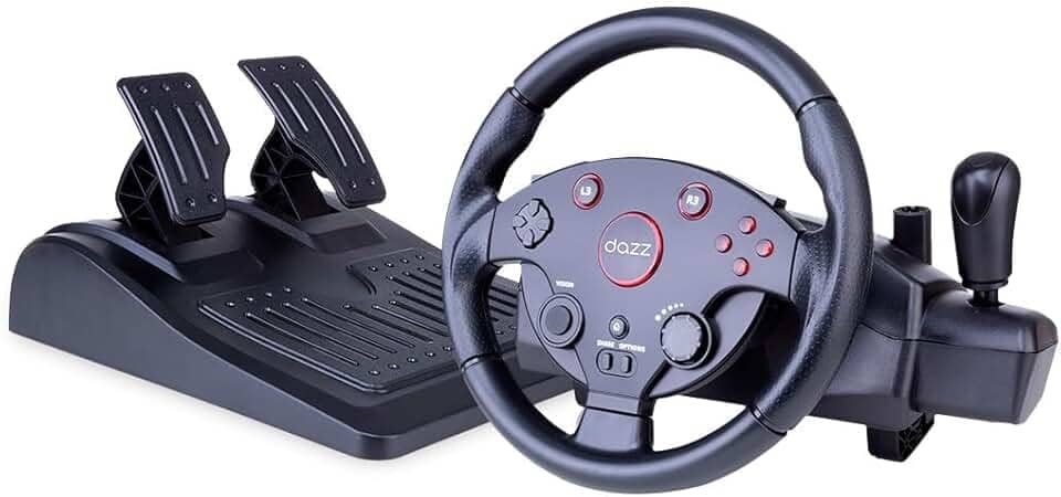 Volante & Pedal Force Driving PS4/PS3/PC/XBOXONE/XBOX360 Preto Dazz