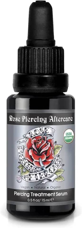 Alteya Organics Piercing Aftercare & Bump Solution – Óleo de remoção de colisão queloide para orelha, nariz e corpo – vegano, certificado orgânico USDA – 15 ml
