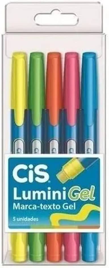 Caneta Marca Texto, CIS, Lumini Gel, 55.1000, Multicor