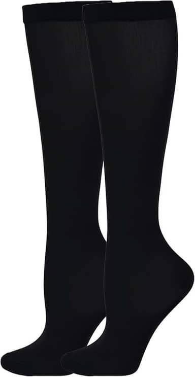 Meias de compressão para mulheres e homens, meias divertidas e coloridas, meias de atletismo até o joelho com o melhor suporte, graduadas, para viagem