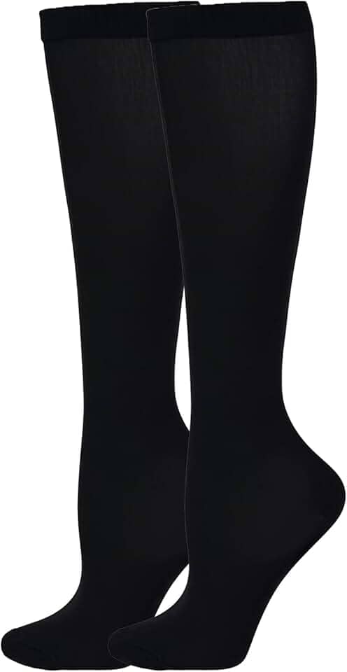 Meias de compressão para mulheres e homens, meias divertidas e coloridas, meias de atletismo até o joelho com o melhor suporte, graduadas, para viagem