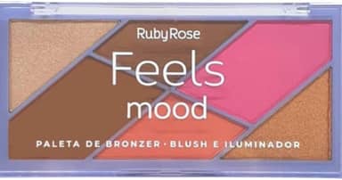 Paleta Bronze, Blush e Iluminador Ruby Rose