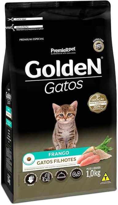 Ração Golden Gatos Filhotes Sabor Frango - 1kg Premier Pet Filhotes