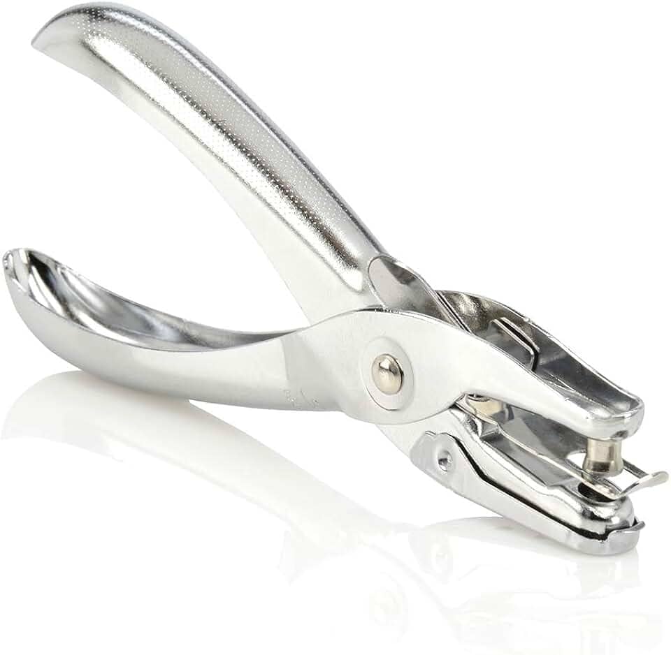 Swingline Furador de Papel, Único, Capacidade para 5 Folhas, Metal, Prata, Manual, 1 Furo, 1/4 Polegadas, Cromado