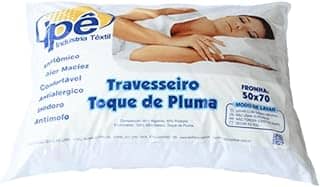 Travesseiro Anatômico Toque de Pluma – Conforto, Antiácaros, Antialérgico e Lavável, Tamanho 50x70 cm