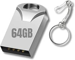 Pen Drive 64Gb Mini Com Chaveiro Para Armazenamento de Fotos, Videos e Arquivos