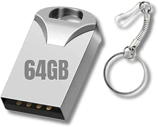 Pen Drive 64Gb Mini Com Chaveiro Para Armazenamento de Fotos, Videos e Arquivos