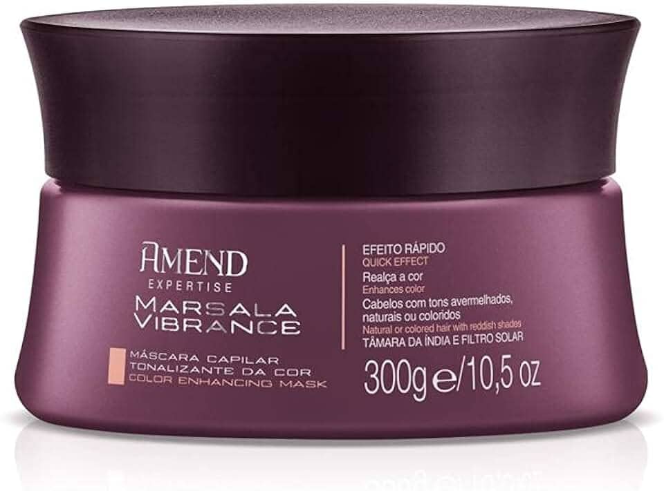 Máscara Amend Expertise Cuidado Da Cor, 300g, Specialist Blonde, Black Illuminated, Cobre Effect, Marsala Vibrance, Castanho Brilliant, Red Revival (Marsala Vibrance)