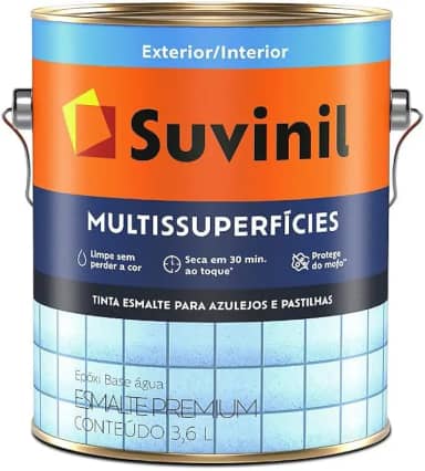 Tinta Epóxi Base Água para Banheiro e Cozinha Branco 3,6 Litros
