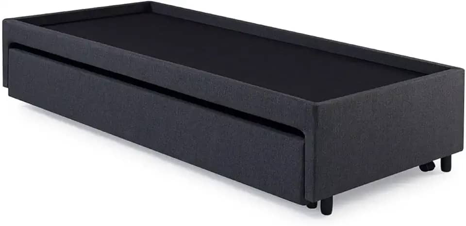 Bicama Box para Dois Colchões Solteiro Linho Cinza