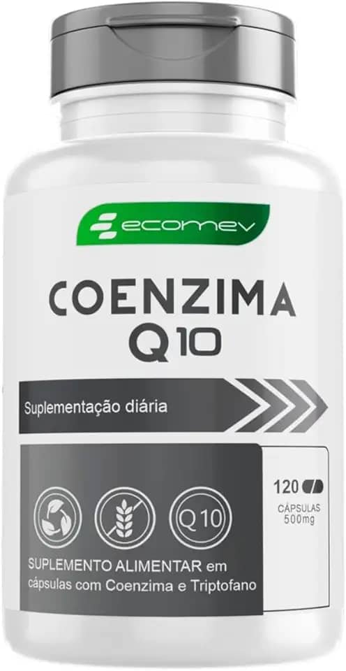 Coenzima Q10 100Mg Puro e Concentrado120 Cápsulas - Ecomev Com Laudo Pureza