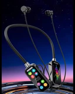 Fone de Ouvido Bluetooth com LED RGB, Entrada de cartão de memória,Controle de Música, Microfone Integrado,