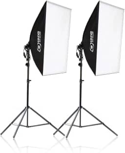 Kit Youtuber 2 Softbox 50 X 70 E27 Luz + 2 Tripés 2m