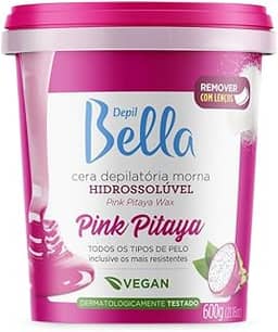 Depil Bella - Cera Depilatória Morna Hidrossolúvel Vegana Pink Pitaya 600g