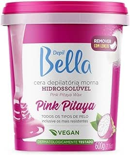 Depil Bella - Cera Depilatória Morna Hidrossolúvel Vegana Pink Pitaya 600g