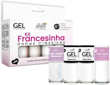 Kit Francesinha Unhas Clássicas 4 Esmaltes Bella Brazil