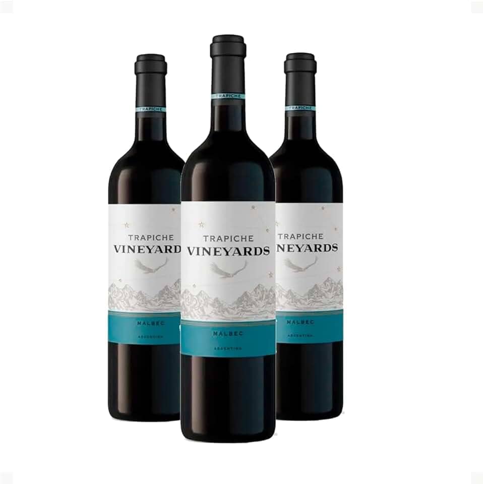 Kit 3 vinhos Trapiche Vineyards Malbec, Vinho Argentino, Uva Malbec