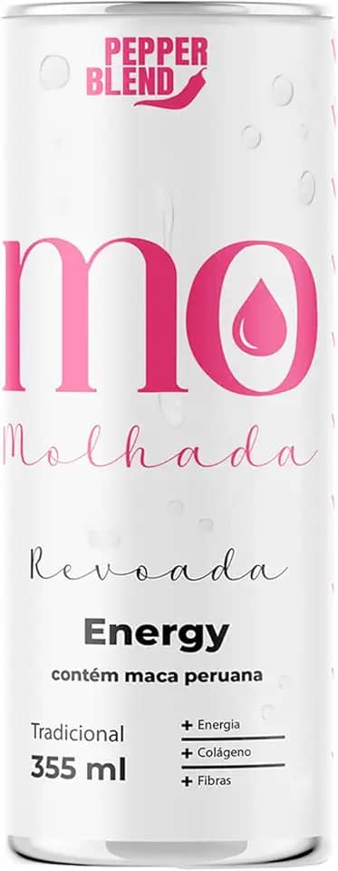 Energético 355ml Funcional Revoada Mo Molhada Sabor Guaraná, Colágeno, Maca Peruana e Vitaminas