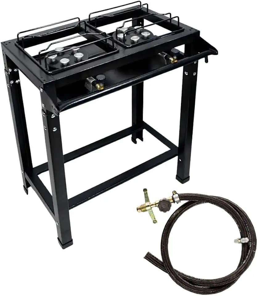 Roa Fogão Industrial 2 Bocas Jr Alta Pressão Preto C/Mangueira