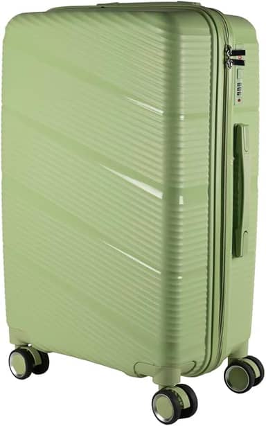 Mala de Viagem Media 23kg em Polipropileno 4 rodas 360 - AeroMalas Dublin (Verde)
