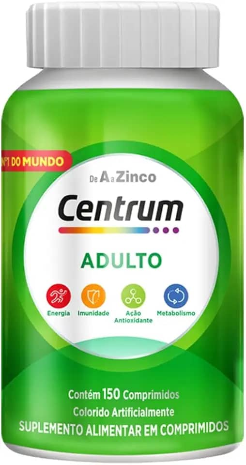 Centrum Adulto Multivitaminico Diário Adulto de A a Z, com Magnesio e Vitamina D, 150 comprimidos