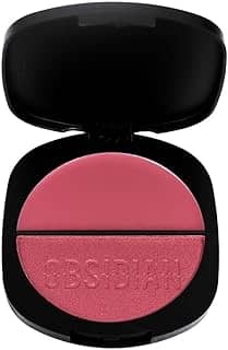 Blush Duo Gemini Obsidian Ruby Rose - Texturas Cremosa e Compacta, Acabamento Versátil e Natural, Longa Duração, 4,7g (OG4)